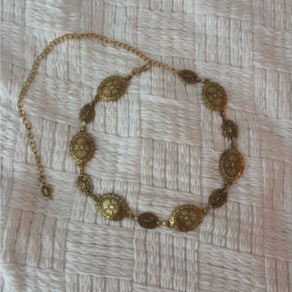 Edikted Gold Chain Belt with Medallion Accents - Picture 3 of 3